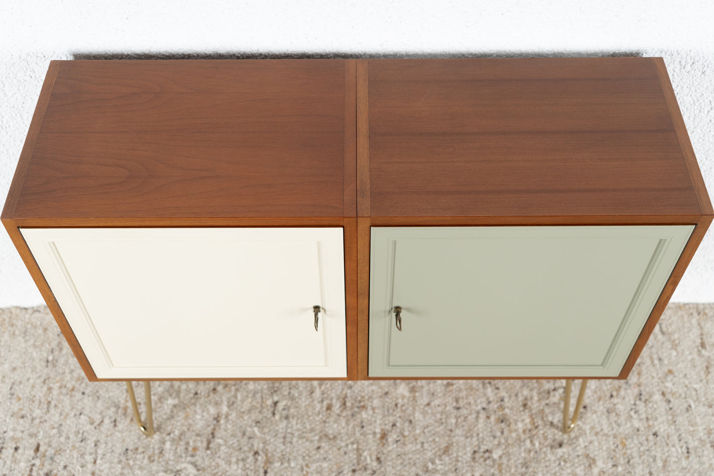 Vintage Sideboard Kommode Mid Century Holz Nuss