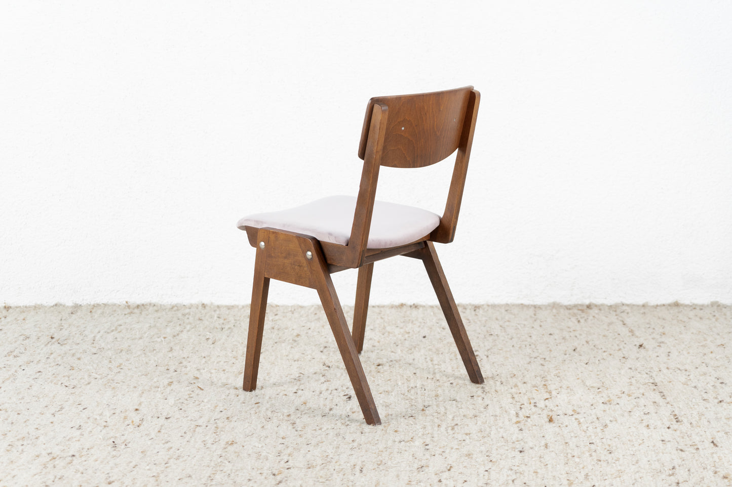 2er Set Vintage Stühle Massivholz Polste Samt Esstischstühle