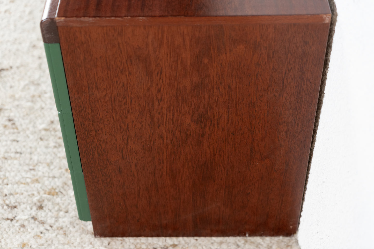 Vintage Kommode Sideboard Schubladen Holz Grün Mahagoni