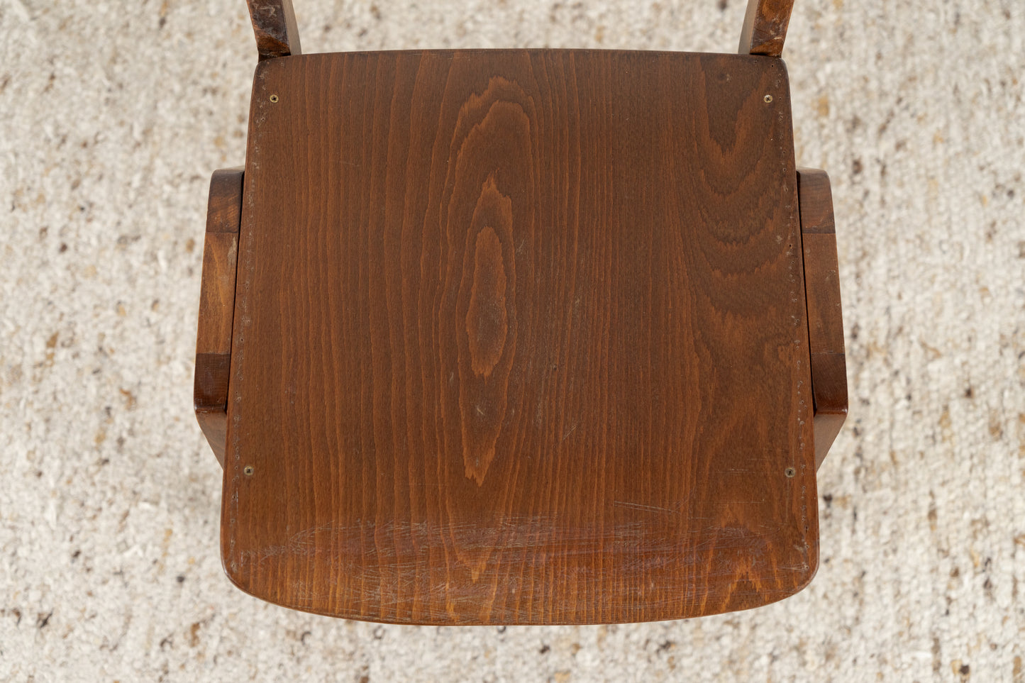 1 von 2 Stück Vintage Stühle Massivholz Esstisch Küche Theaterstuhl Holz Stapelstuhl Kaffeehaus