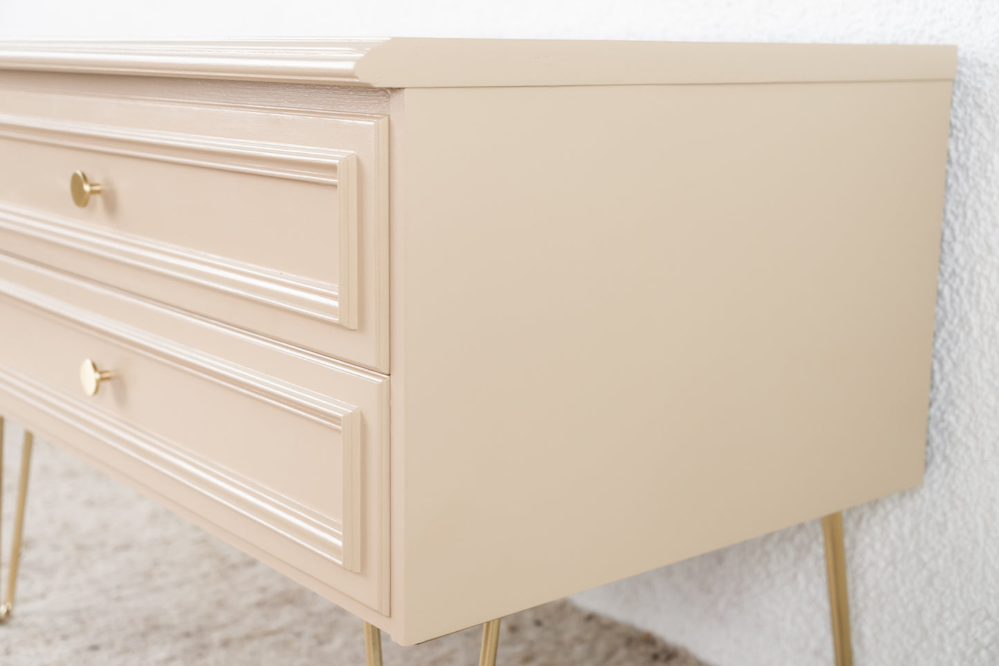 Schubladenkommode creme Beige Vintage Sideboard