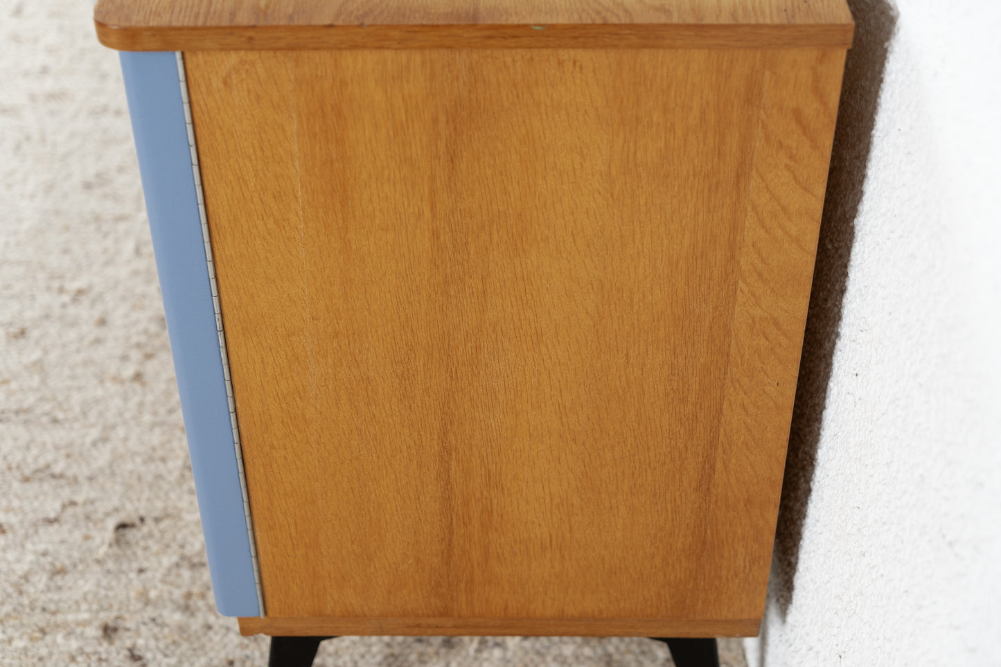 Vintage Kommode Sideboard Schubladenkommode Mid Century Holz Blau 60s