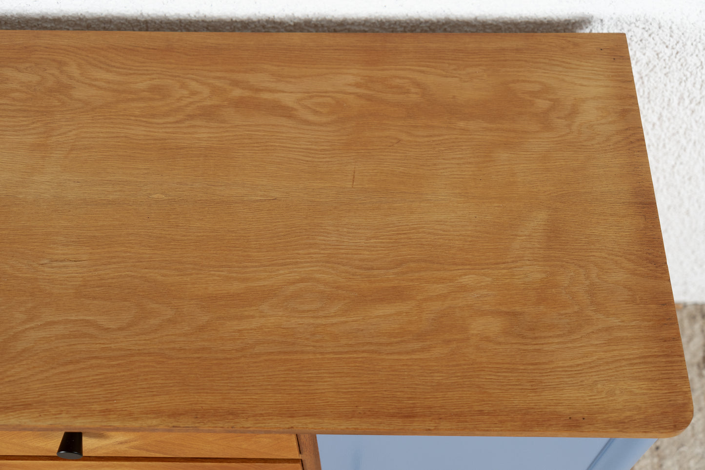 Vintage Kommode Sideboard Schubladenkommode Mid Century Holz Blau 60s