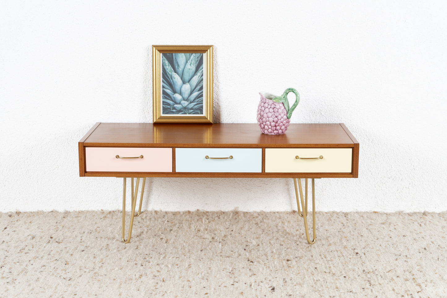 Vintage Kommode Sideboard Schubladen Tv Board Holz Mid Century 60s