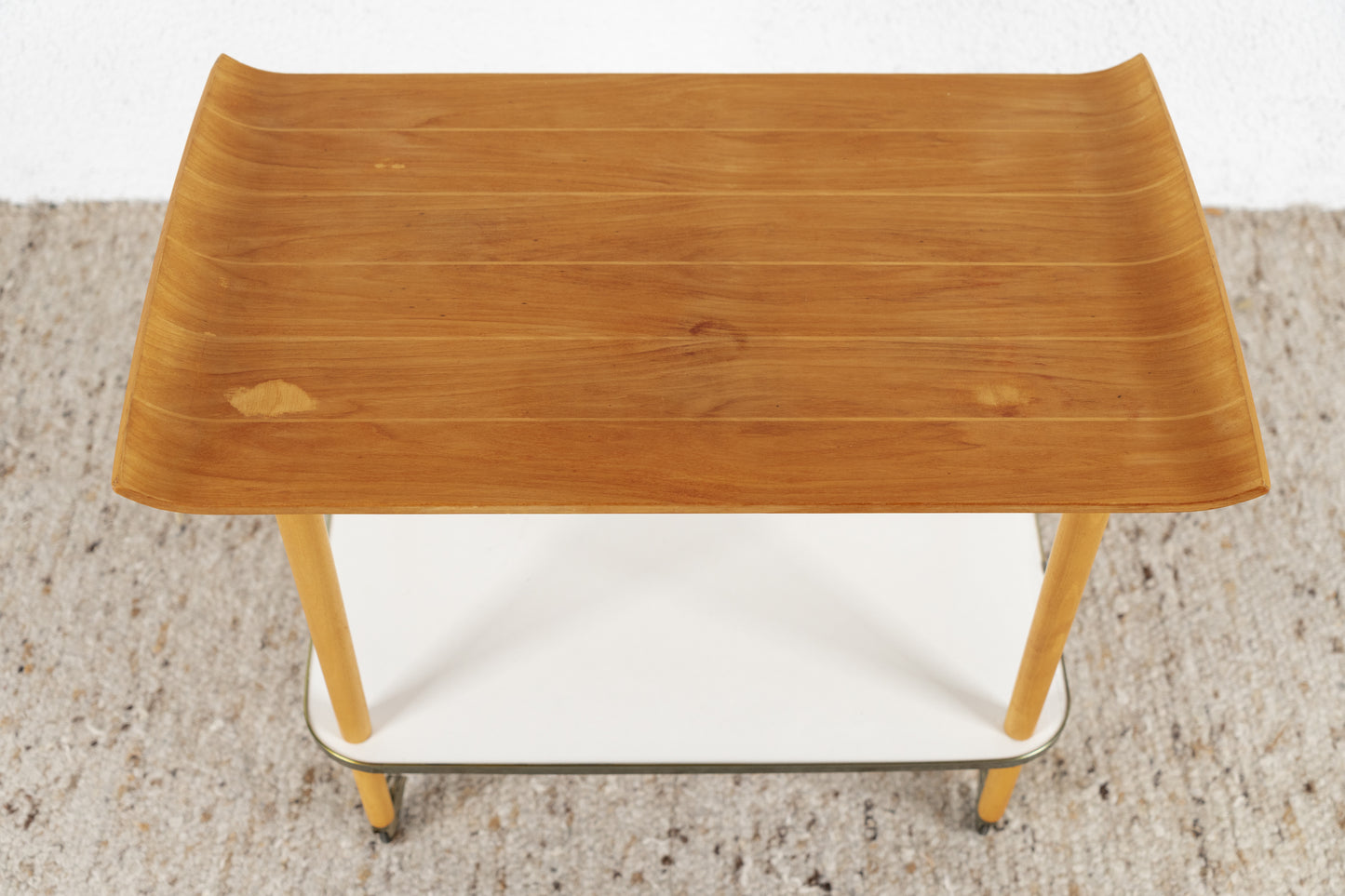 Vintage Servierwagen Beistelltisch Rollen Blumentisch Mid Century Barwagen