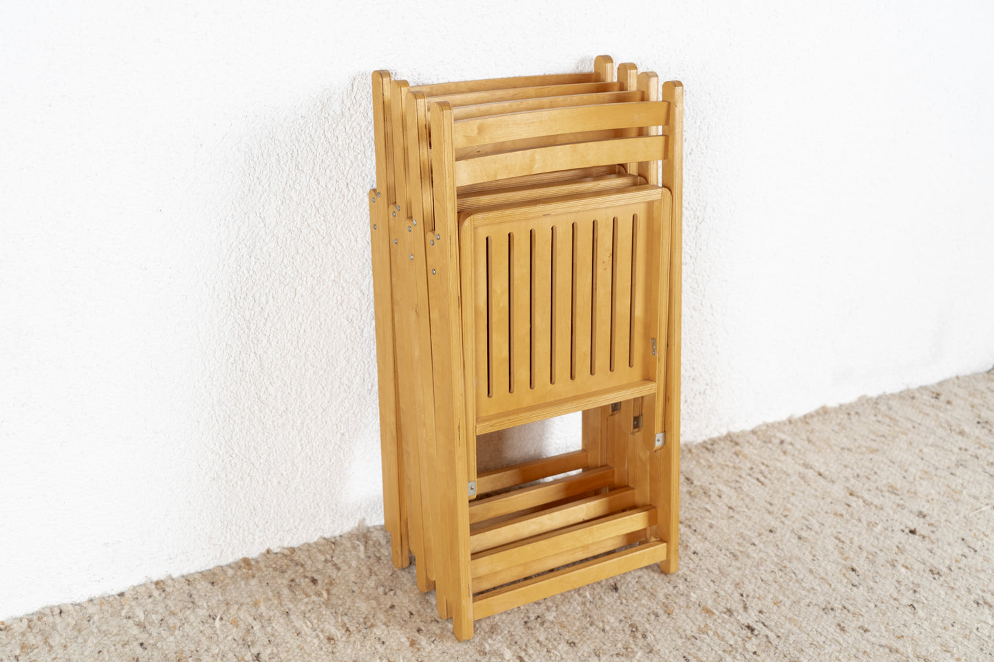 2er Set Vintage Stühle Klappstühle Holz Balkonstühle Terrasse