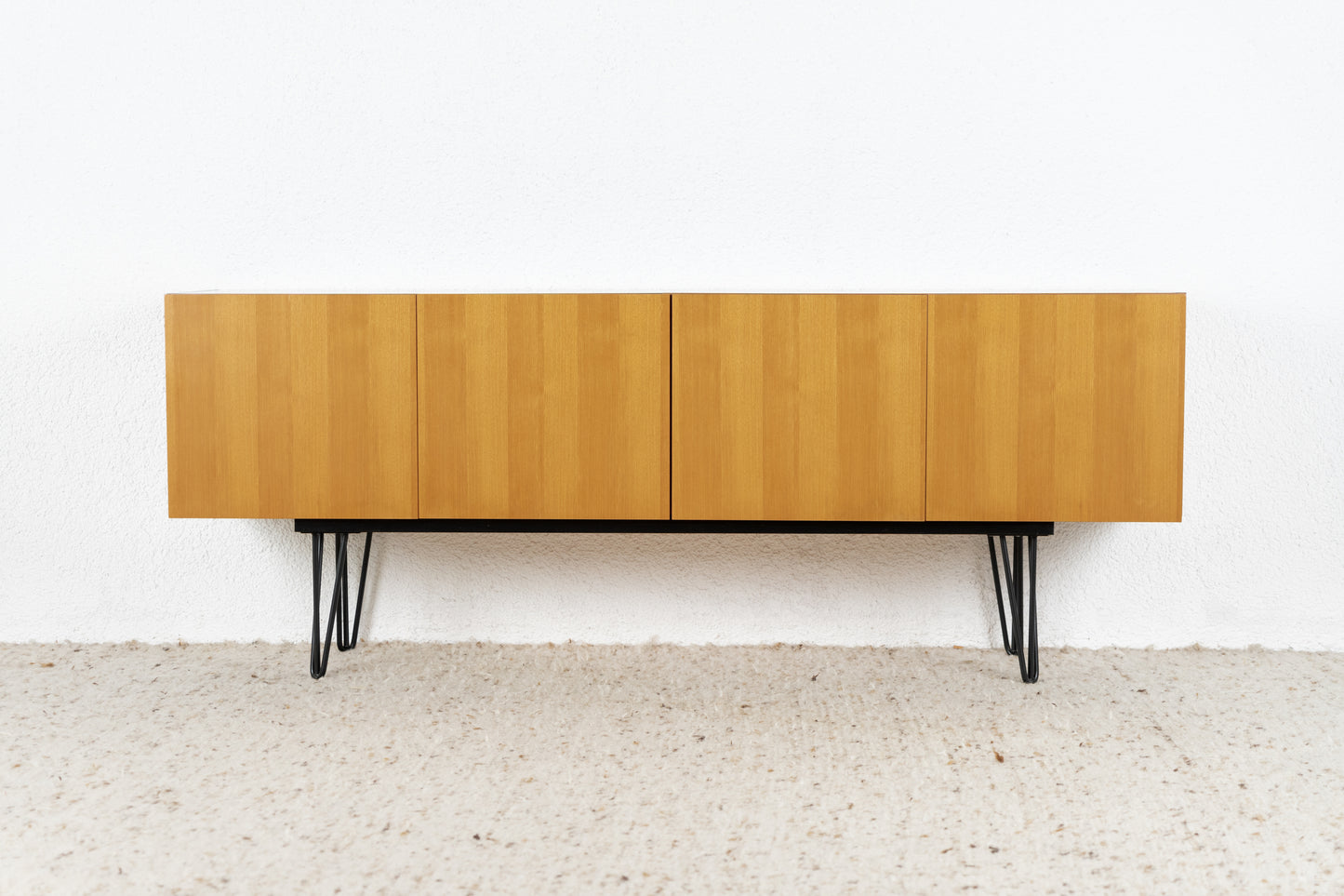Vintage Sideboard Kommode Holz Mid Century TV Board Schwarz