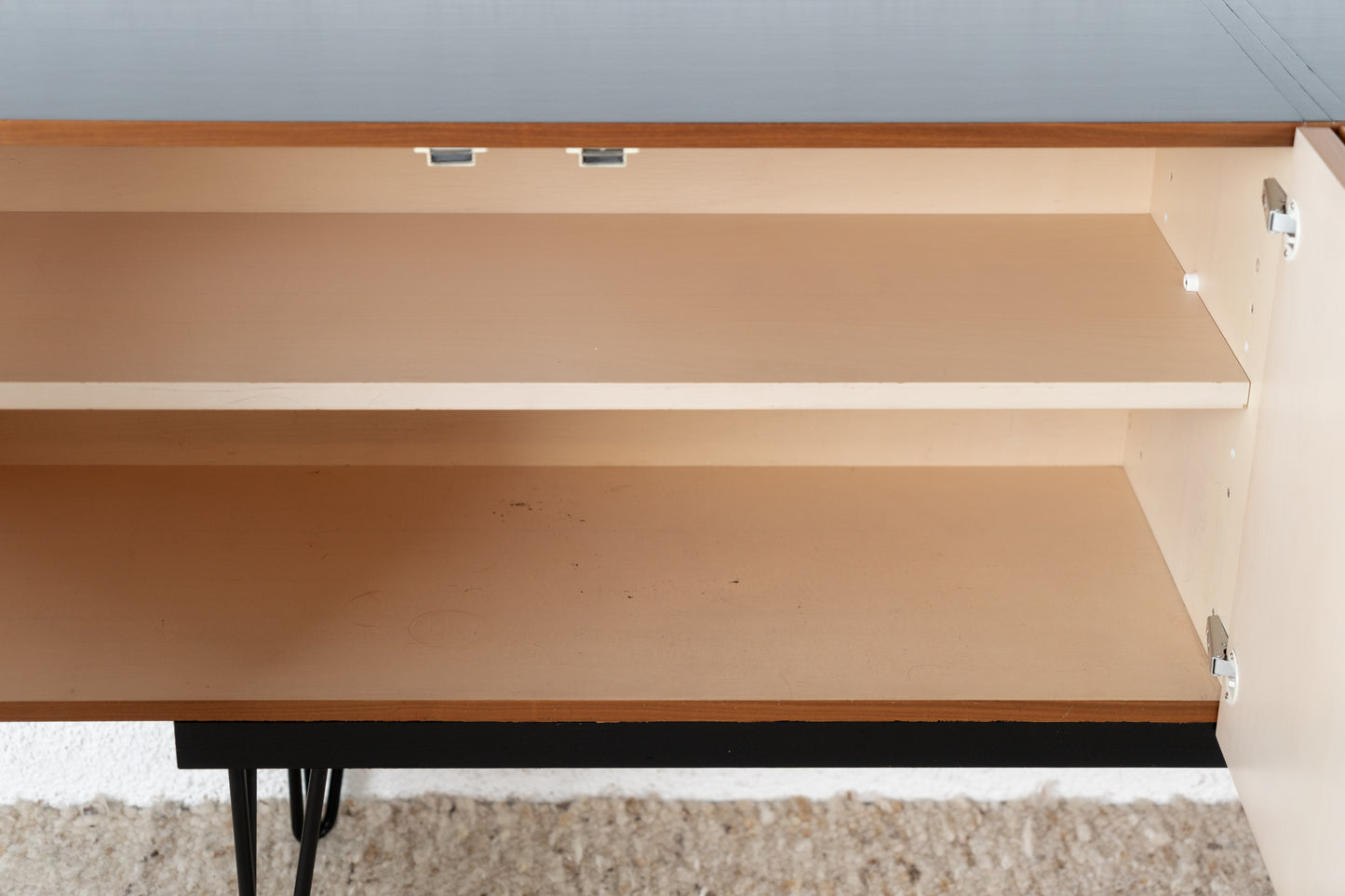 Vintage Sideboard Kommode Holz Mid Century TV Board Schwarz