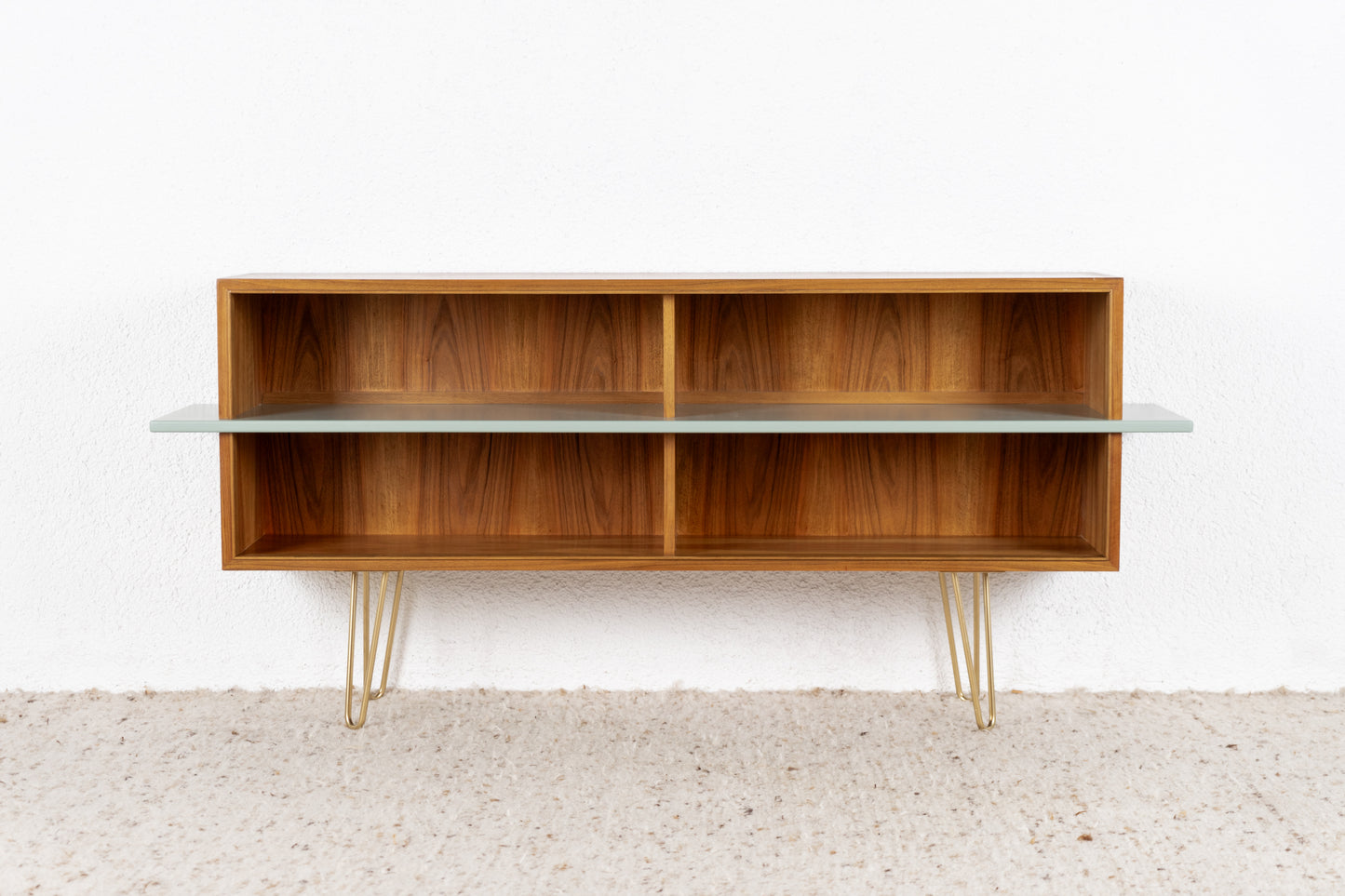 Vintage Sideboard Kommode Regal TV Board Holz Nuss Salbei