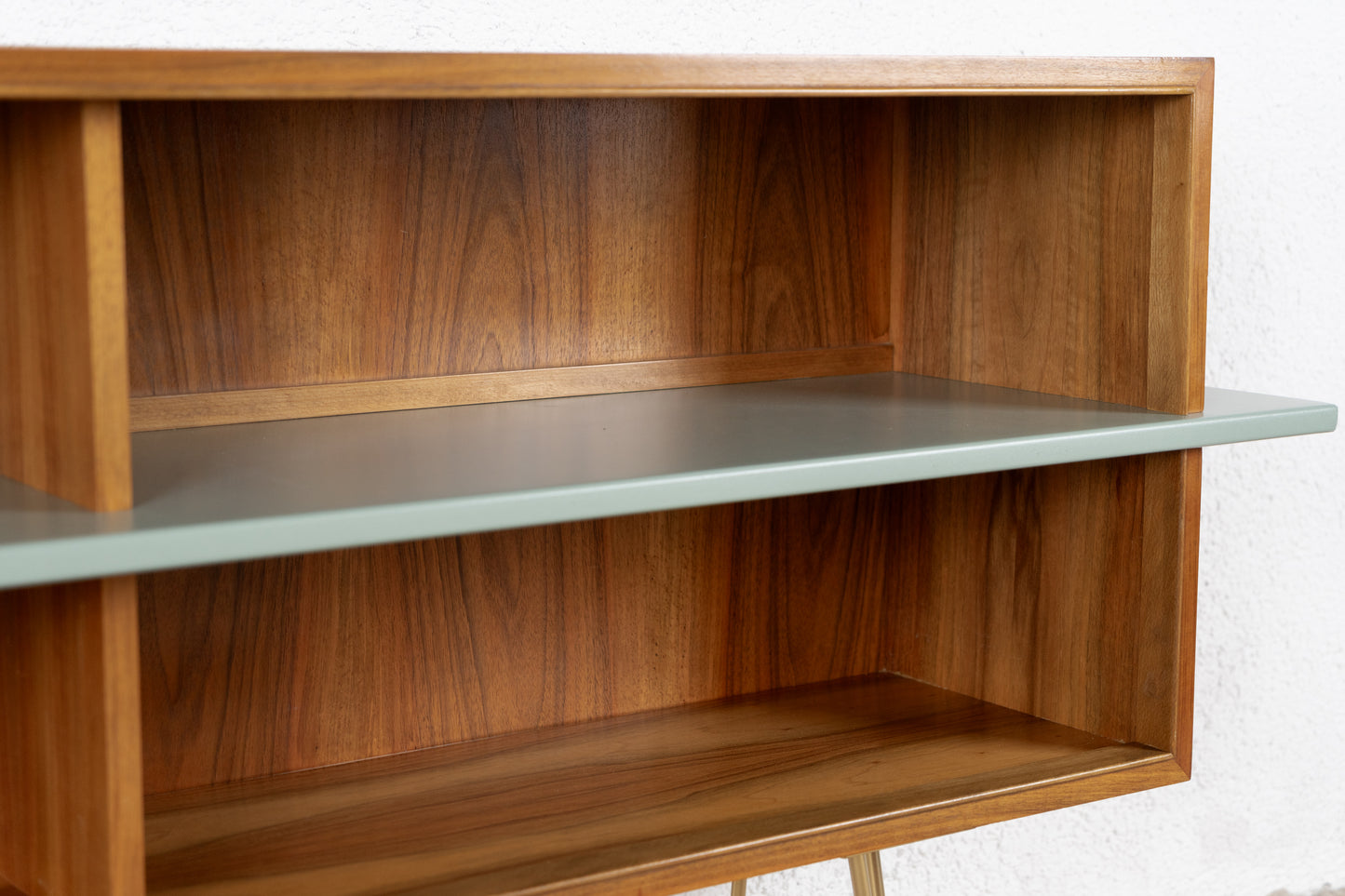 Vintage Sideboard Kommode Regal TV Board Holz Nuss Salbei