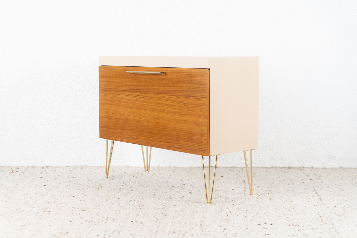 Minibar Beleuchtet Vintage Sideboard Holz Nuss Beige