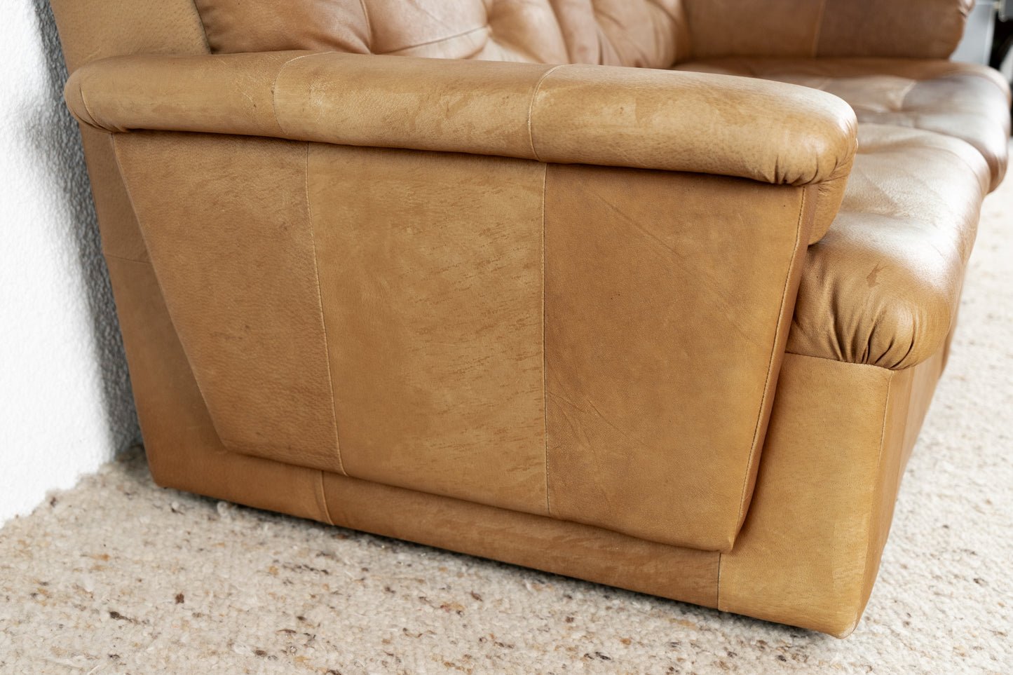 Modulares Vintage Sofa 5 Elemente Kunstleder Braun Mid Century Sessel Couch 1960er