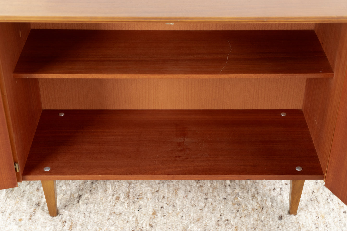 Vintage Kommode Sideboard Schrank Holz Nuss Salbei