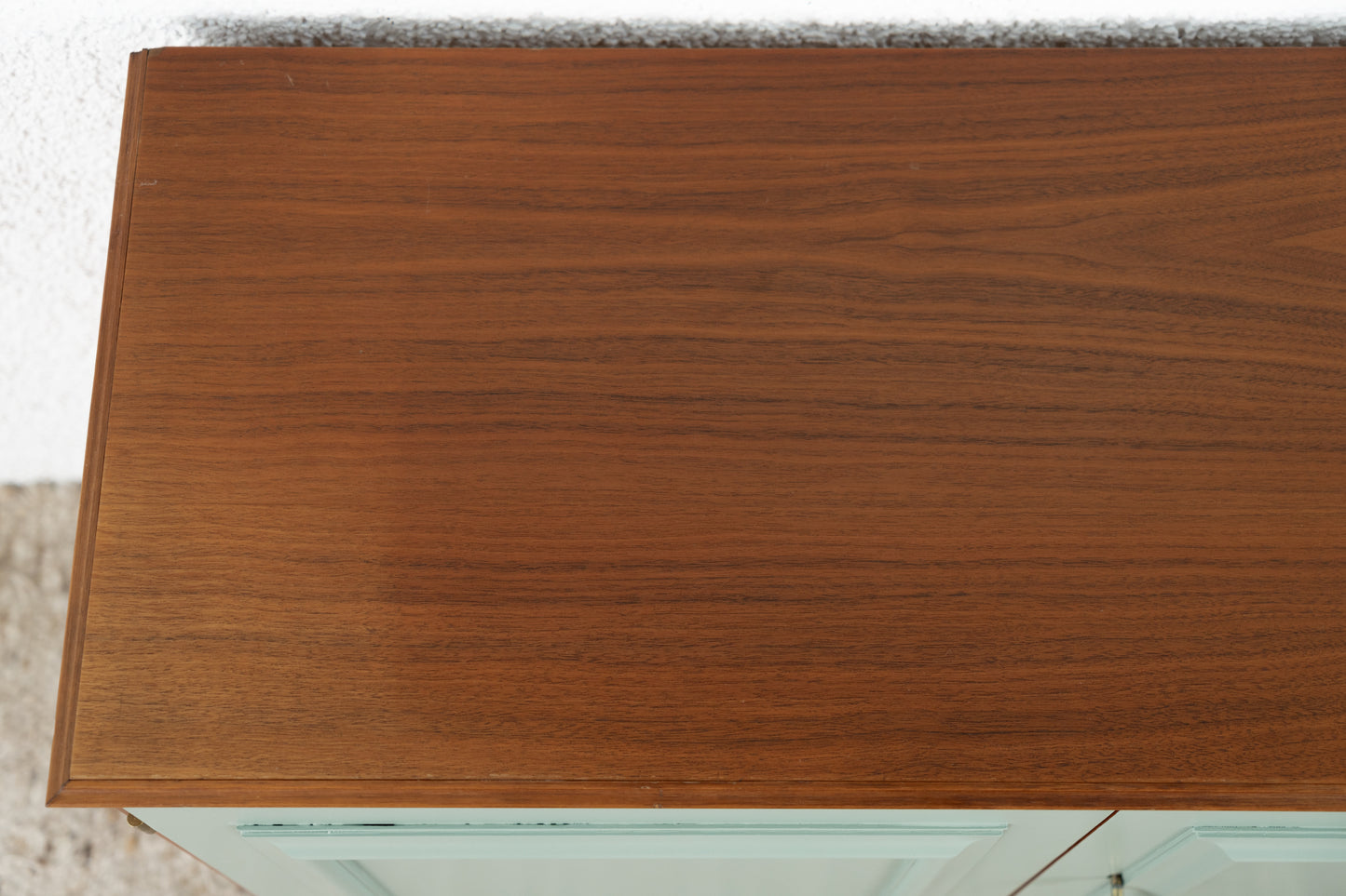 Vintage Kommode Sideboard Schrank Holz Nuss Salbei