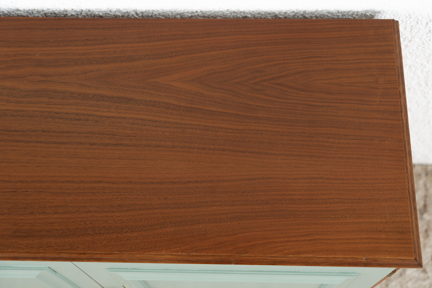 Vintage Kommode Sideboard Schrank Holz Nuss Salbei