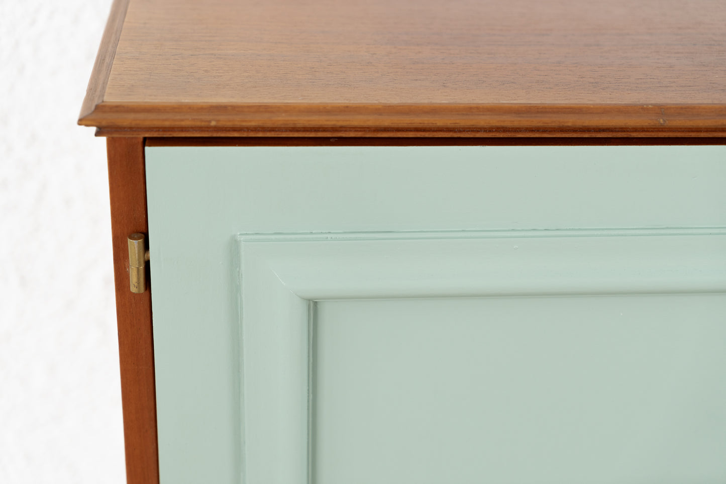 Vintage Kommode Sideboard Schrank Holz Nuss Salbei