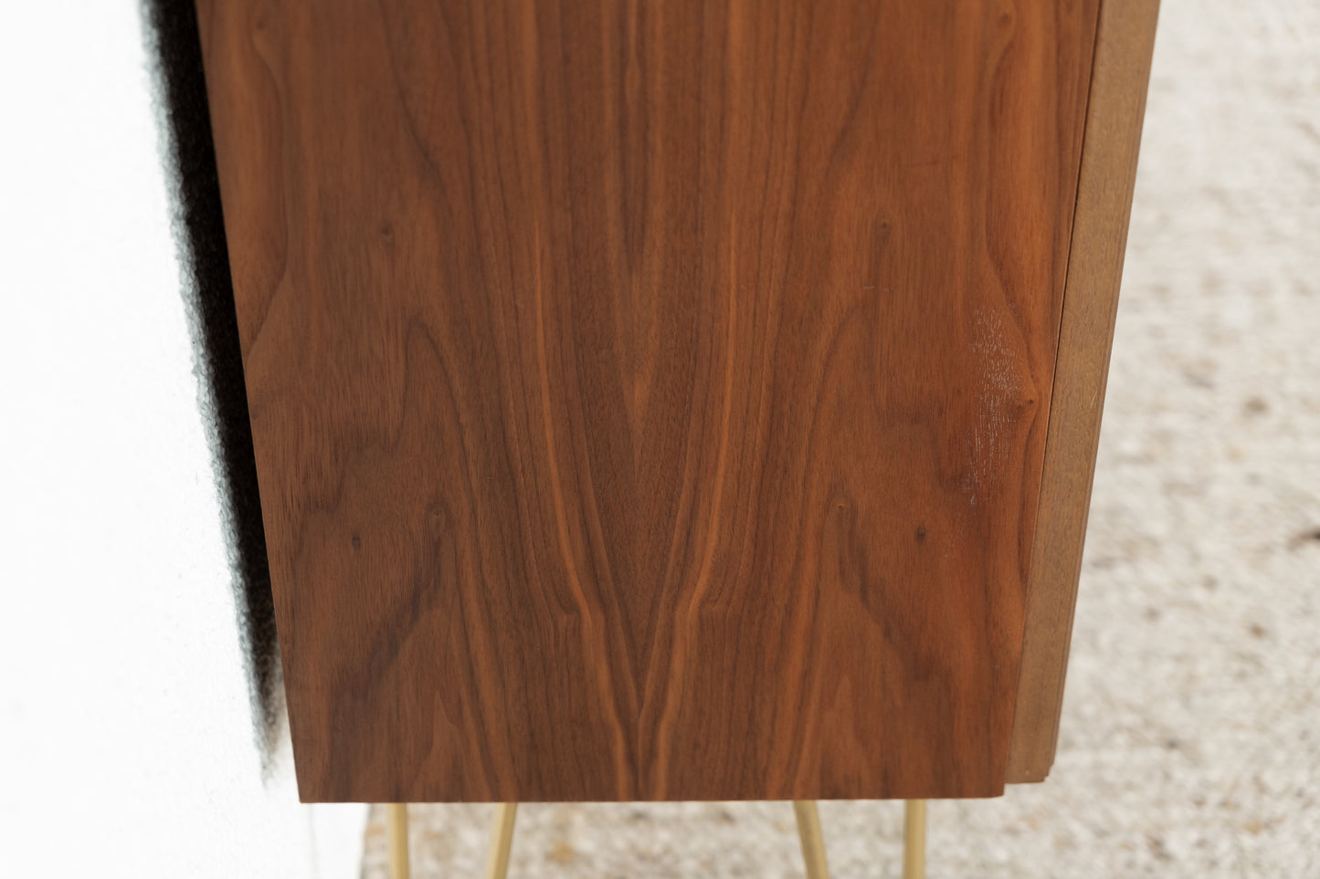Vintage Kommode Schrank Holz Geflecht Sideboard