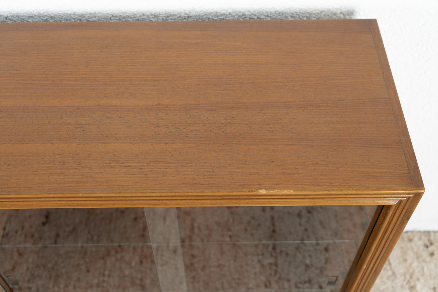 Vintage Sideboard Highboard Vitrine Mid Century Holz Nuss Schrank 1960
