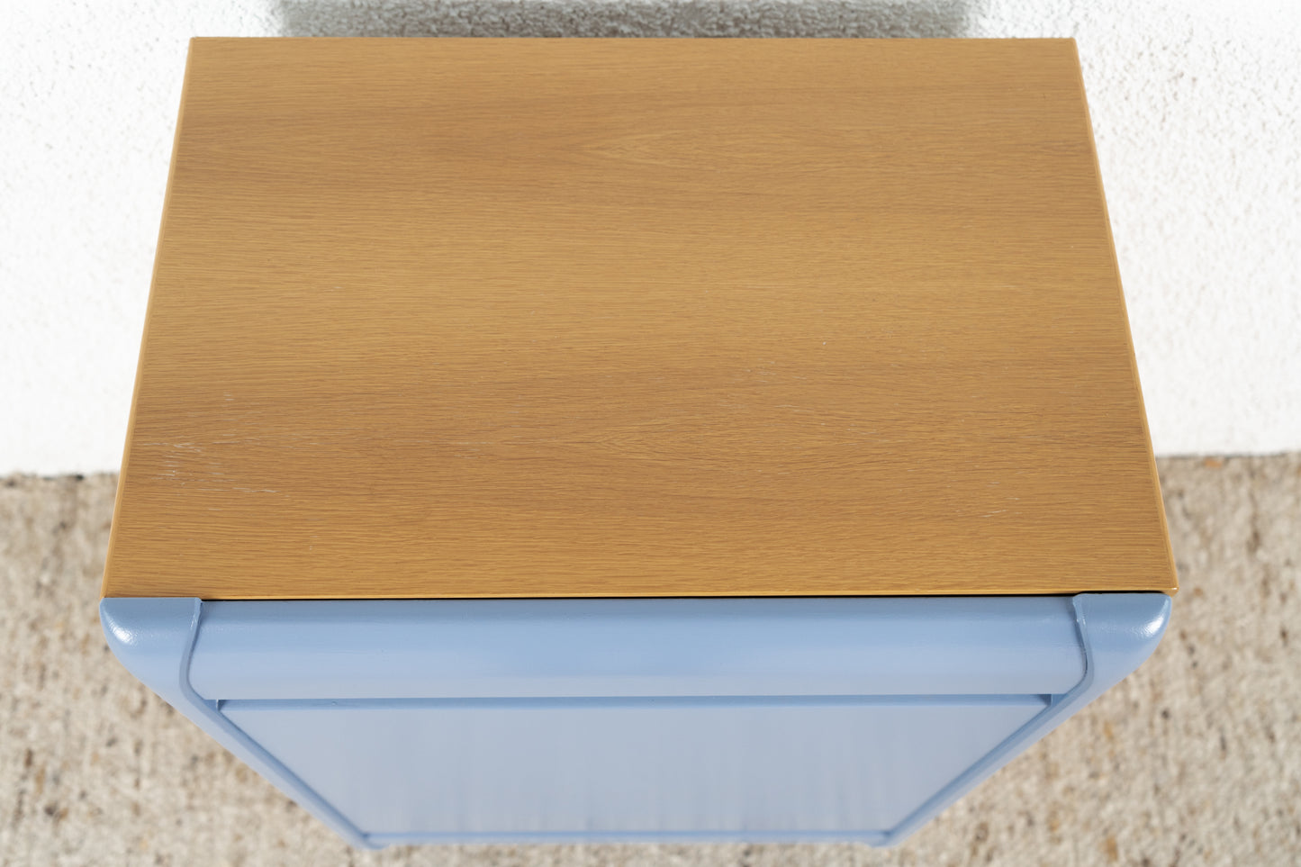 Vintage Kommode Schränkchen Holz Blau Taupe