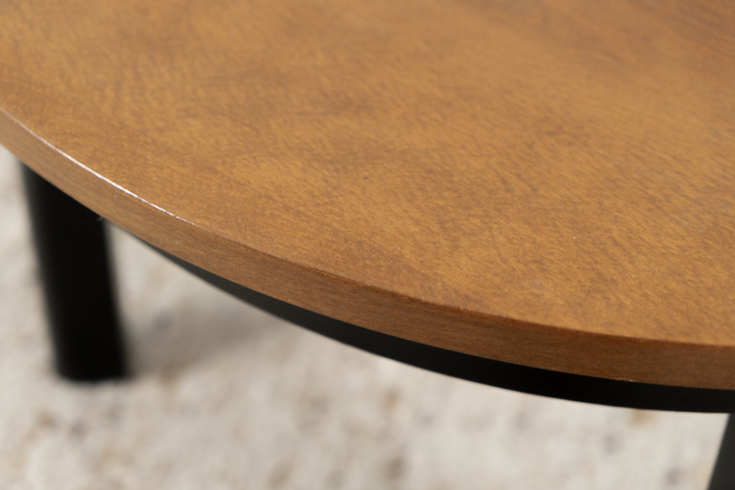 Vintage Couchtisch Beistelltisch Wohnzimmertisch Rund Holz Schwarz