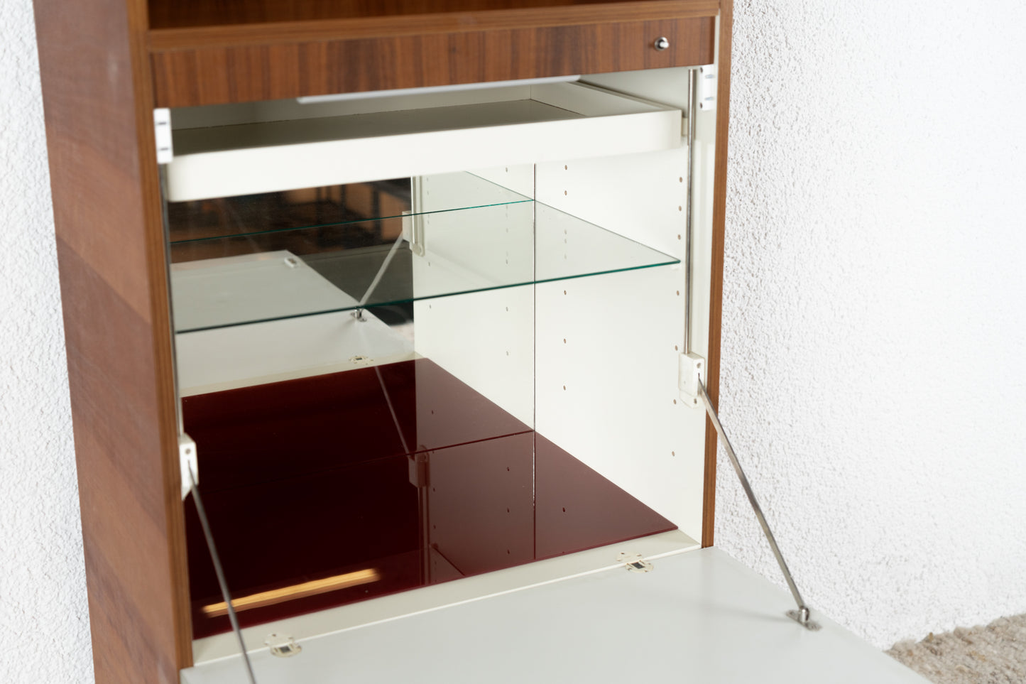 Vintage Schrank Minibar Kommode Holz Mid Century Teak