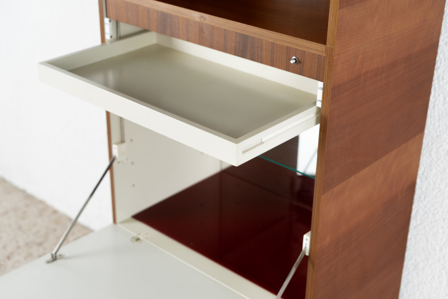 Vintage Schrank Minibar Kommode Holz Mid Century Teak