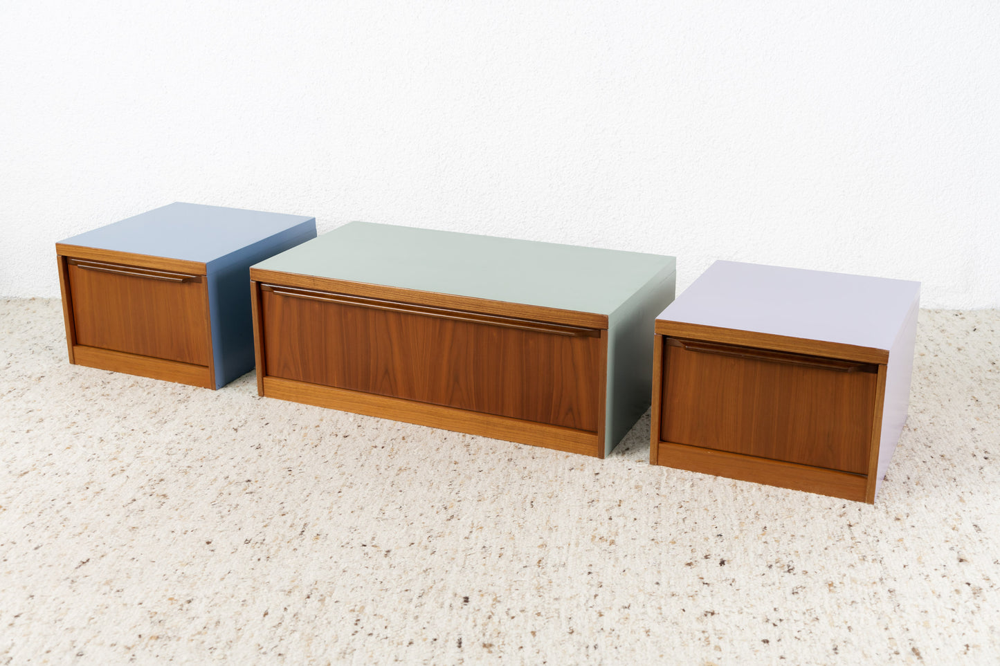 Schubladen Sideboard 3 Teilig Tv Low Nuss