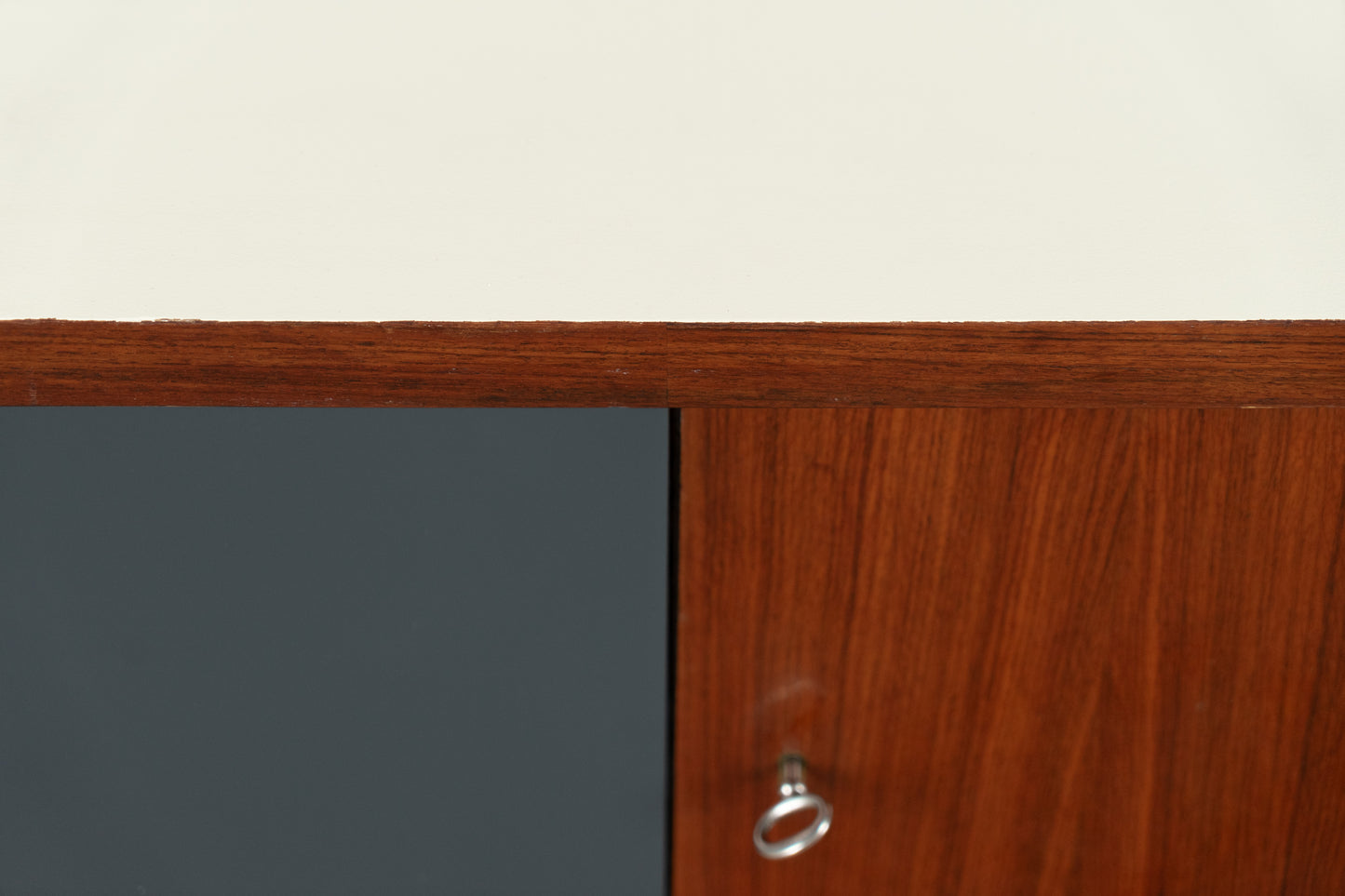 Vintage Sideboard Kommode Schrank Tv Board Holz Mid Century Blau 1960er 60s