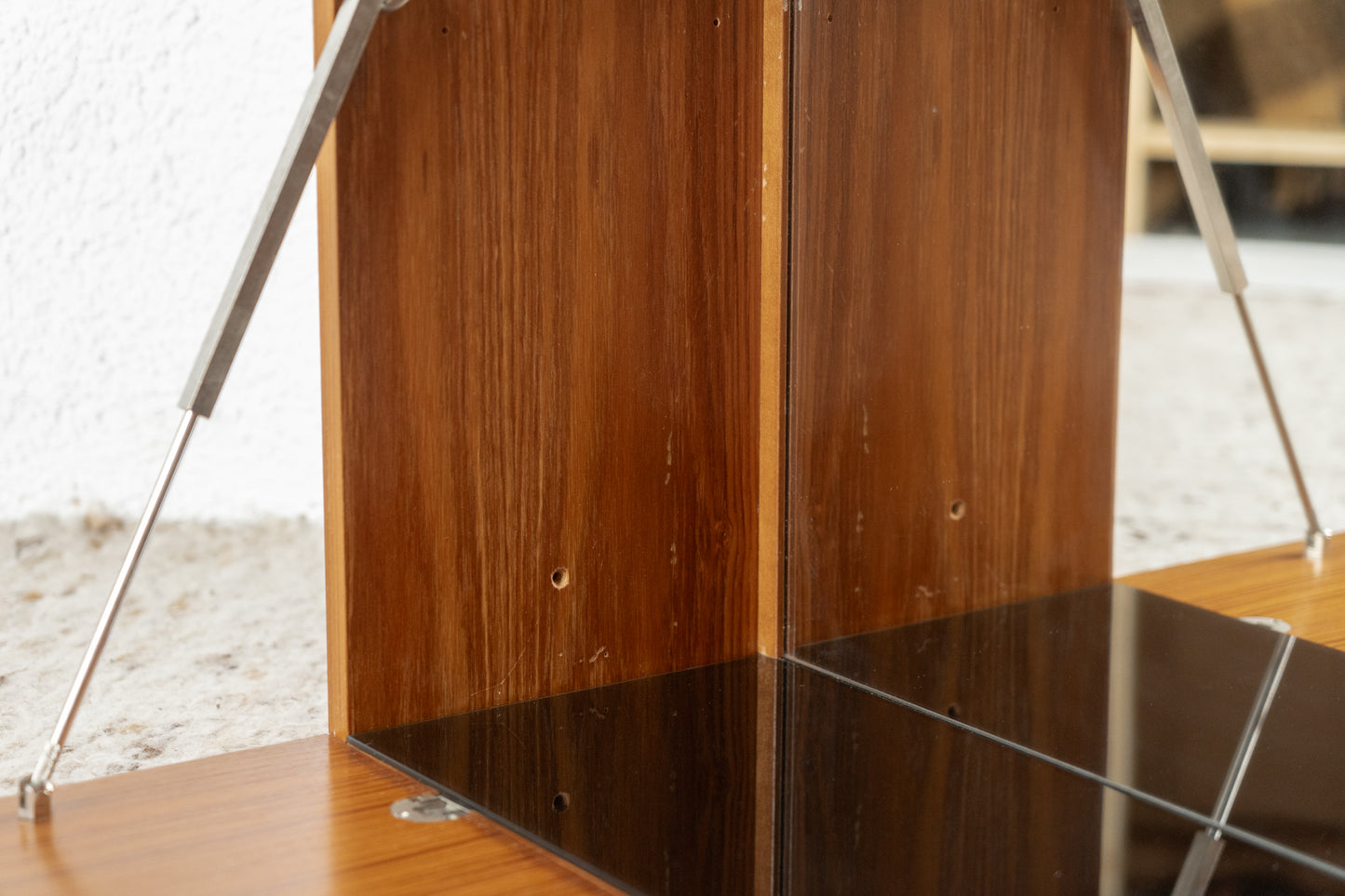 Stringregal Vintage Teak Holz Metall Wandregal Bücher