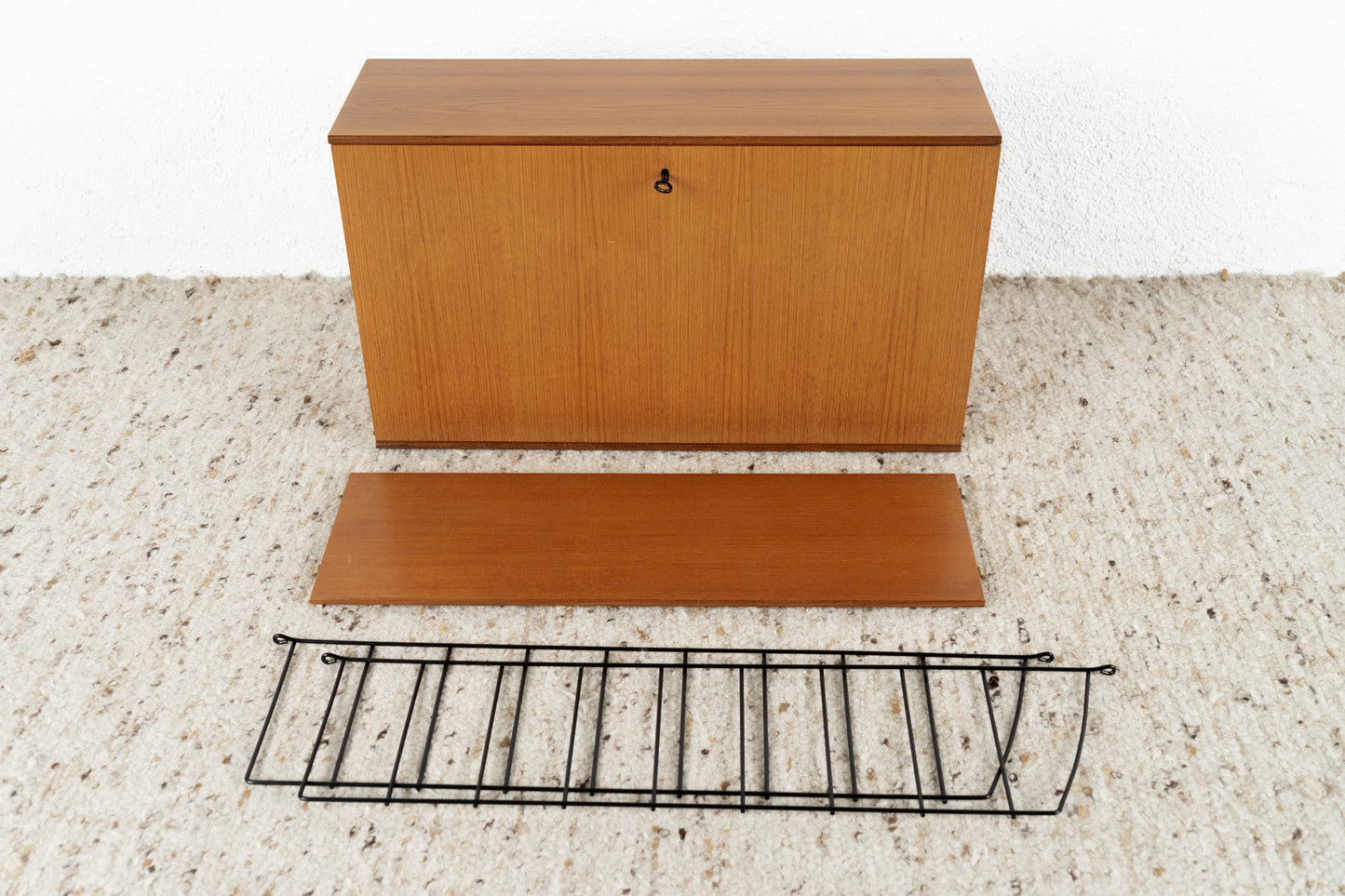 Stringregal Vintage Teak Holz Metall Wandregal Bücher