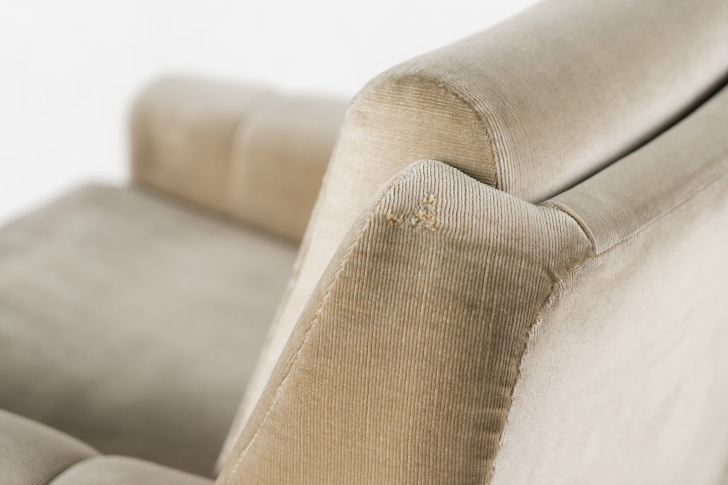 Vintage Sessel Rollen mid century grau