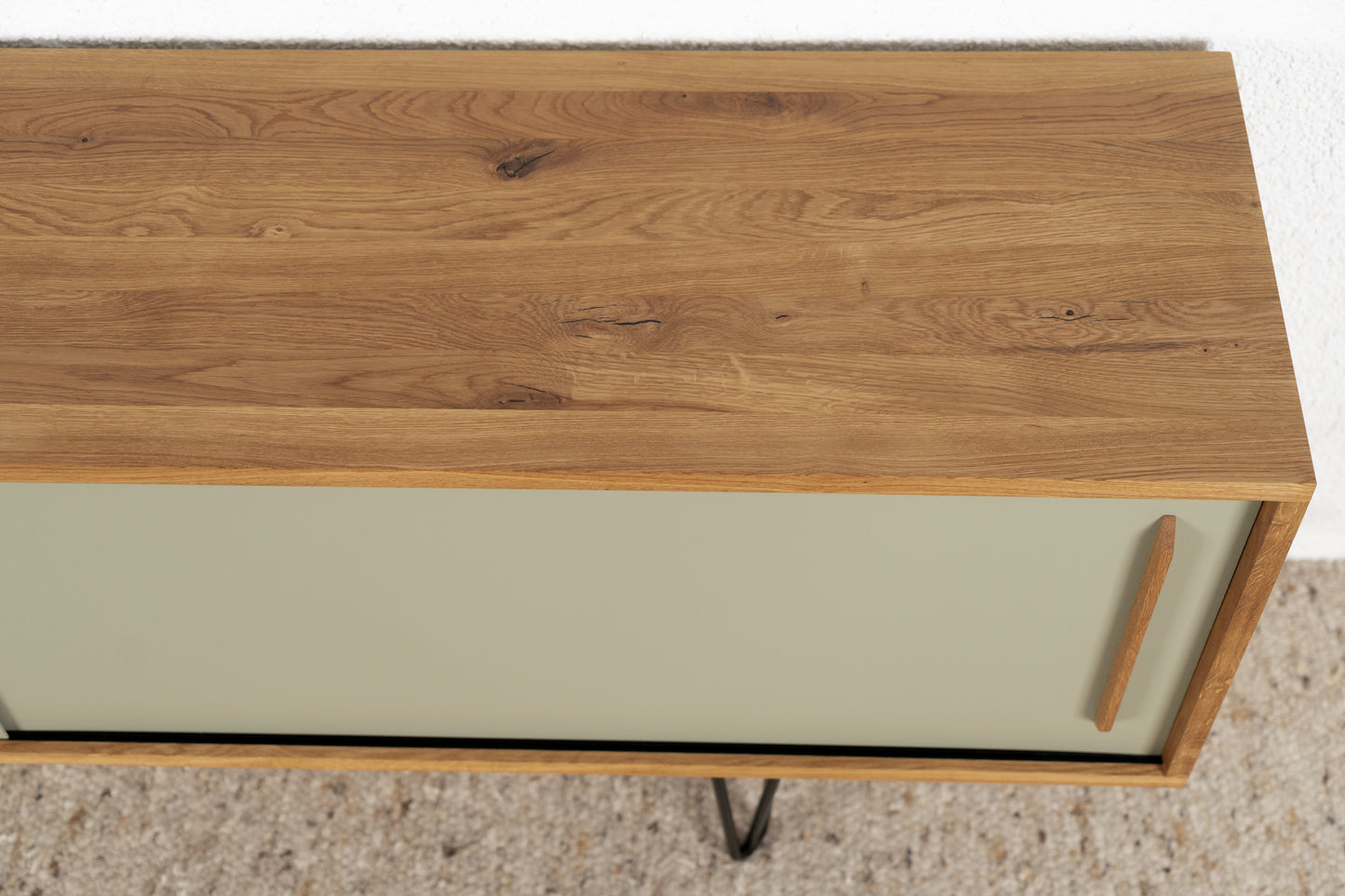 R&F Sideboard Kommode Mid Century Vintage Tv Board Design Eiche Holz Massiv