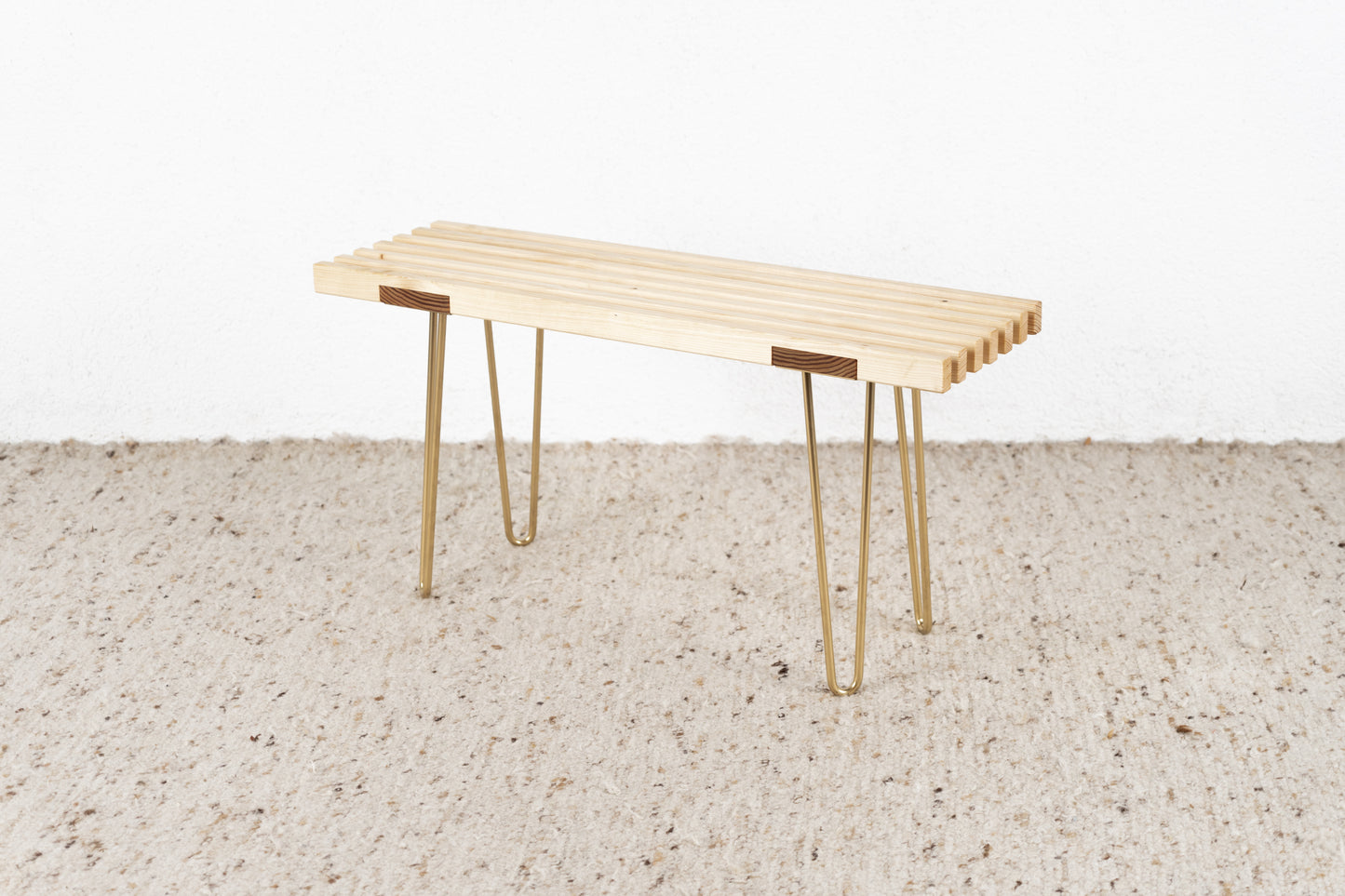 Vintage R&F Sitzbank Massivholz Mid Century Bank Stuhl Esszimmer Flur