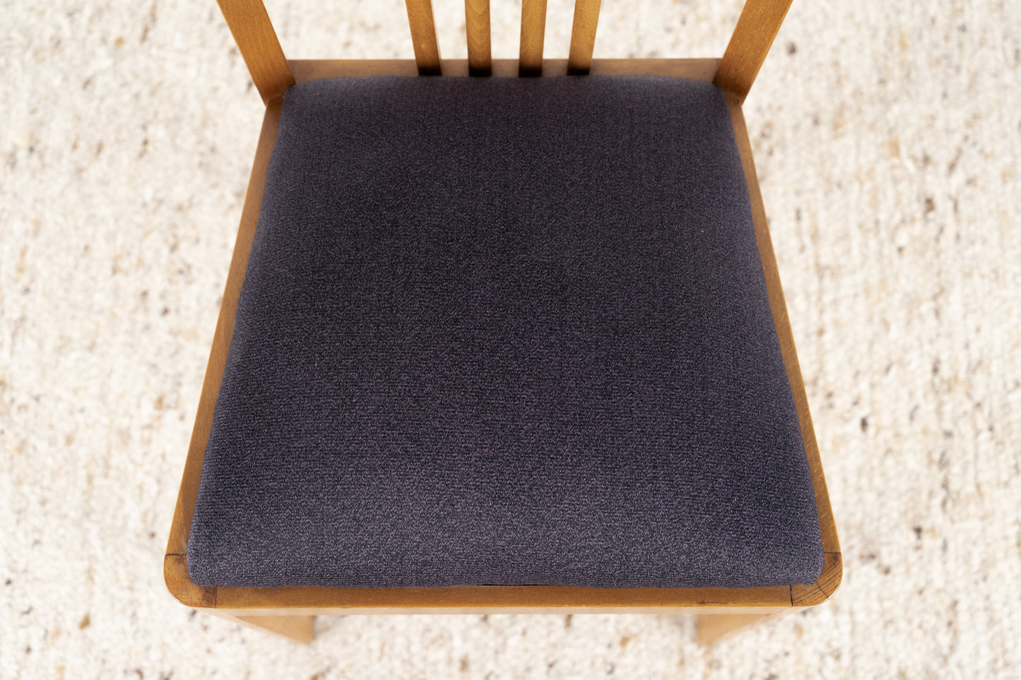 4er Set Vintage Stühle Holz Gepolstert Stuhl Esszimmer Küche 60s 1960er