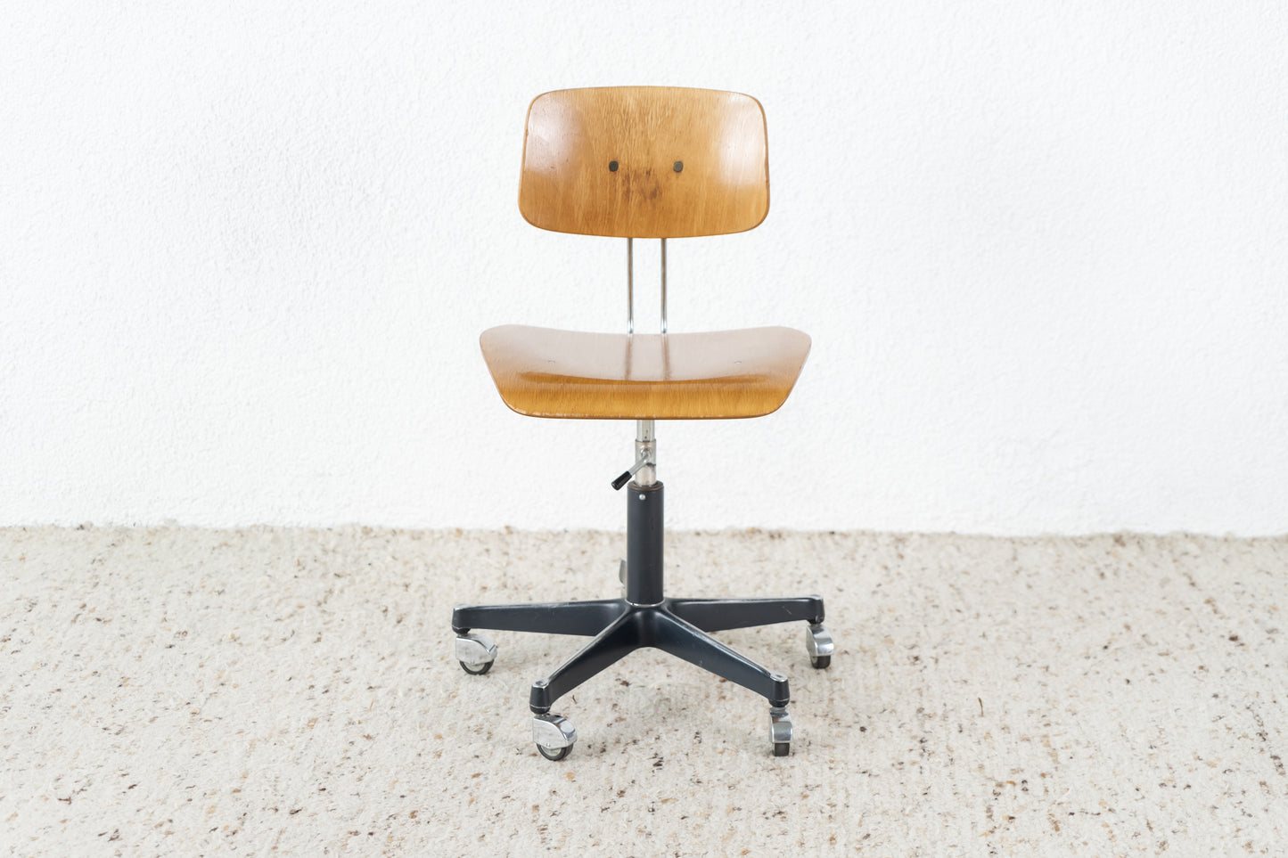 Vintage Holz Egon Eiermann Architektenstuhl Büro Schreibtisch Mid Century Stuhl