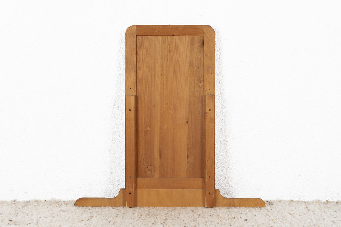 Vintage Spiegel auf Holzplatte 1960s Holz Standspiegel Wandspiegel Schlafzimmer