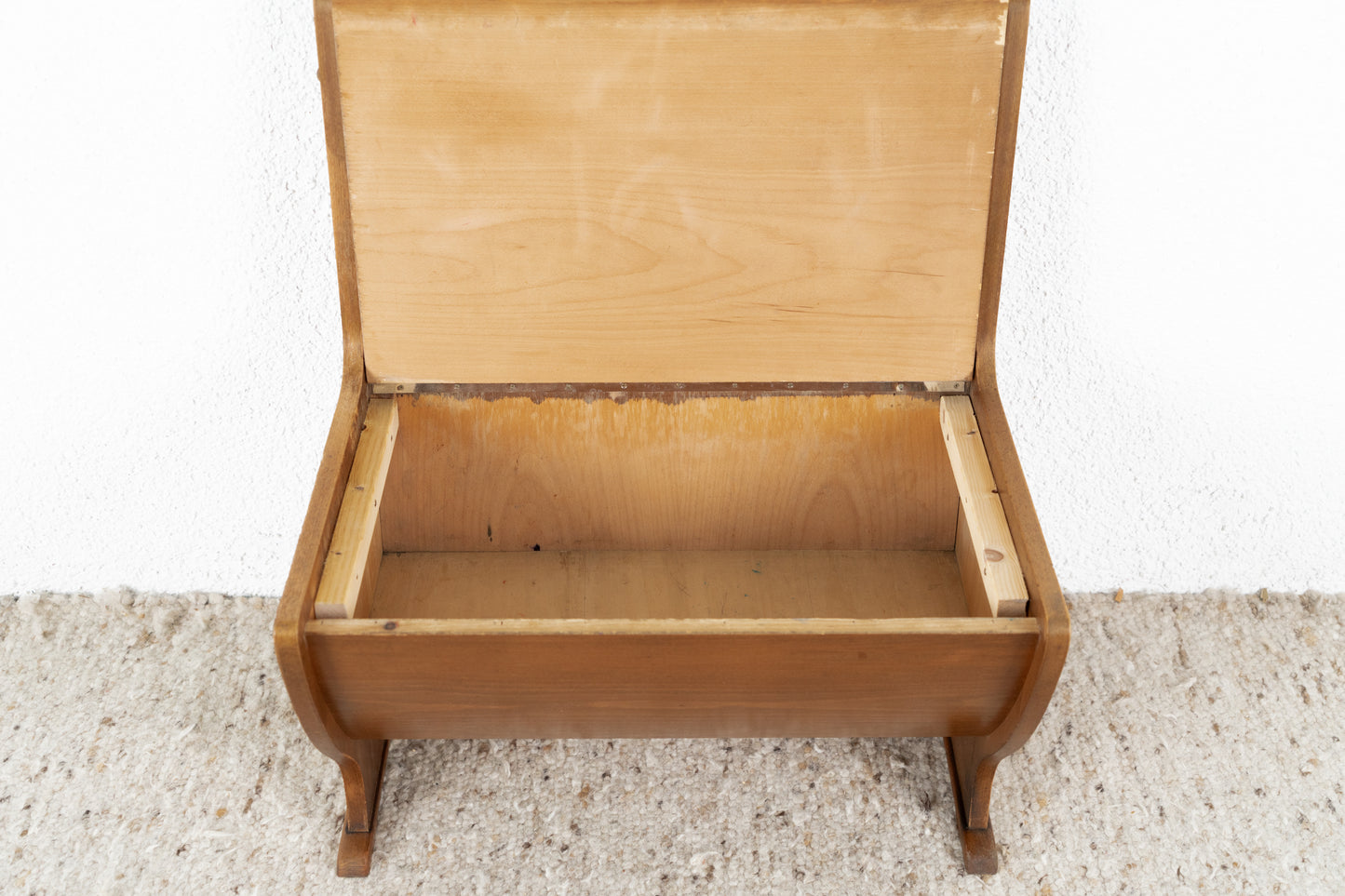 Vintage Sitzbank Holz Stauraum Bank 60s 60er Esstisch Stuhl Küche