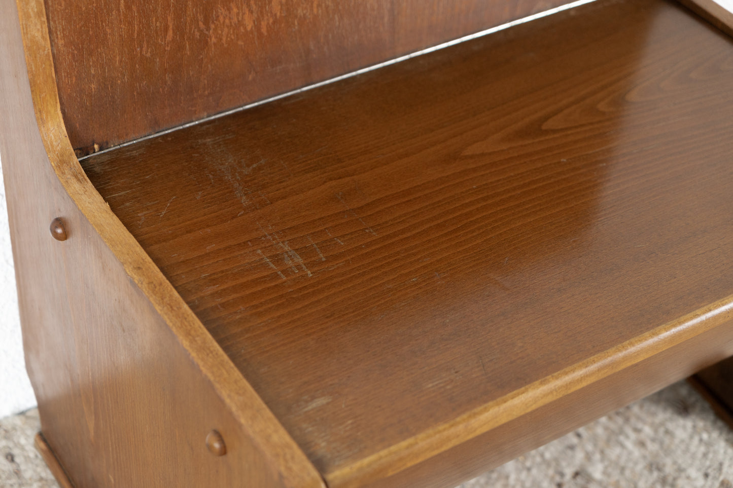 Vintage Sitzbank Holz Stauraum Bank 60s 60er Esstisch Stuhl Küche