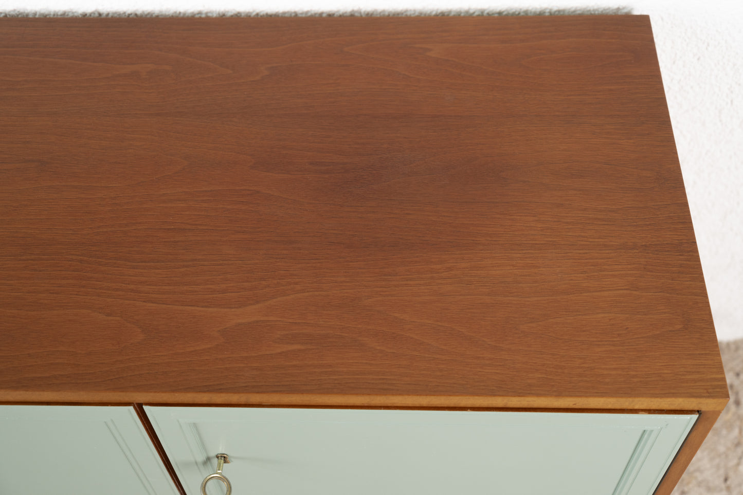 Vintage Sideboard Musterring Tv Kommode Mid Century Salbei Holz Schubladen Nuss