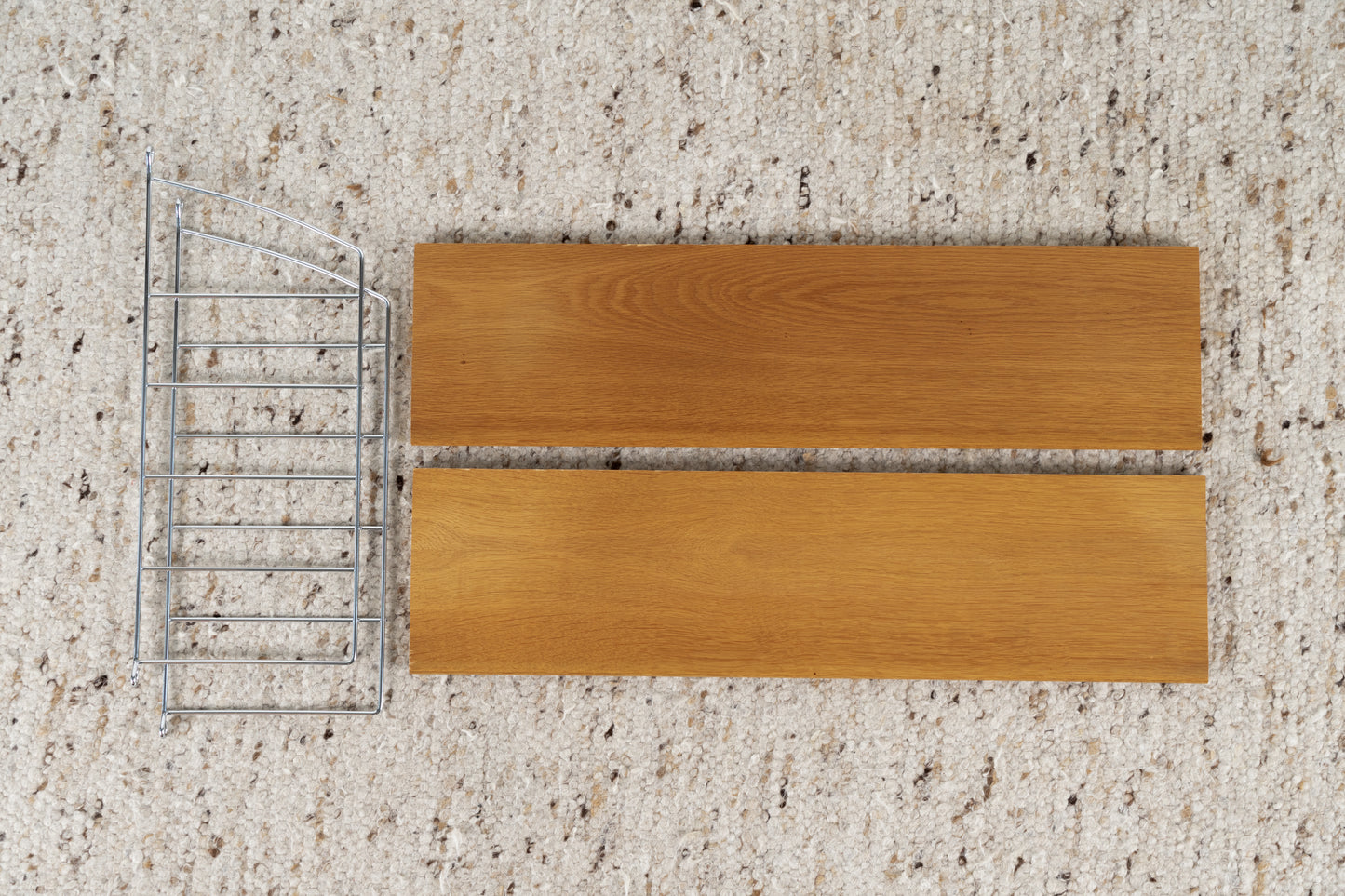 Stringregal Vintage Holz Metall Wandregal Bücher Chrom Leiter Regal Mid Century
