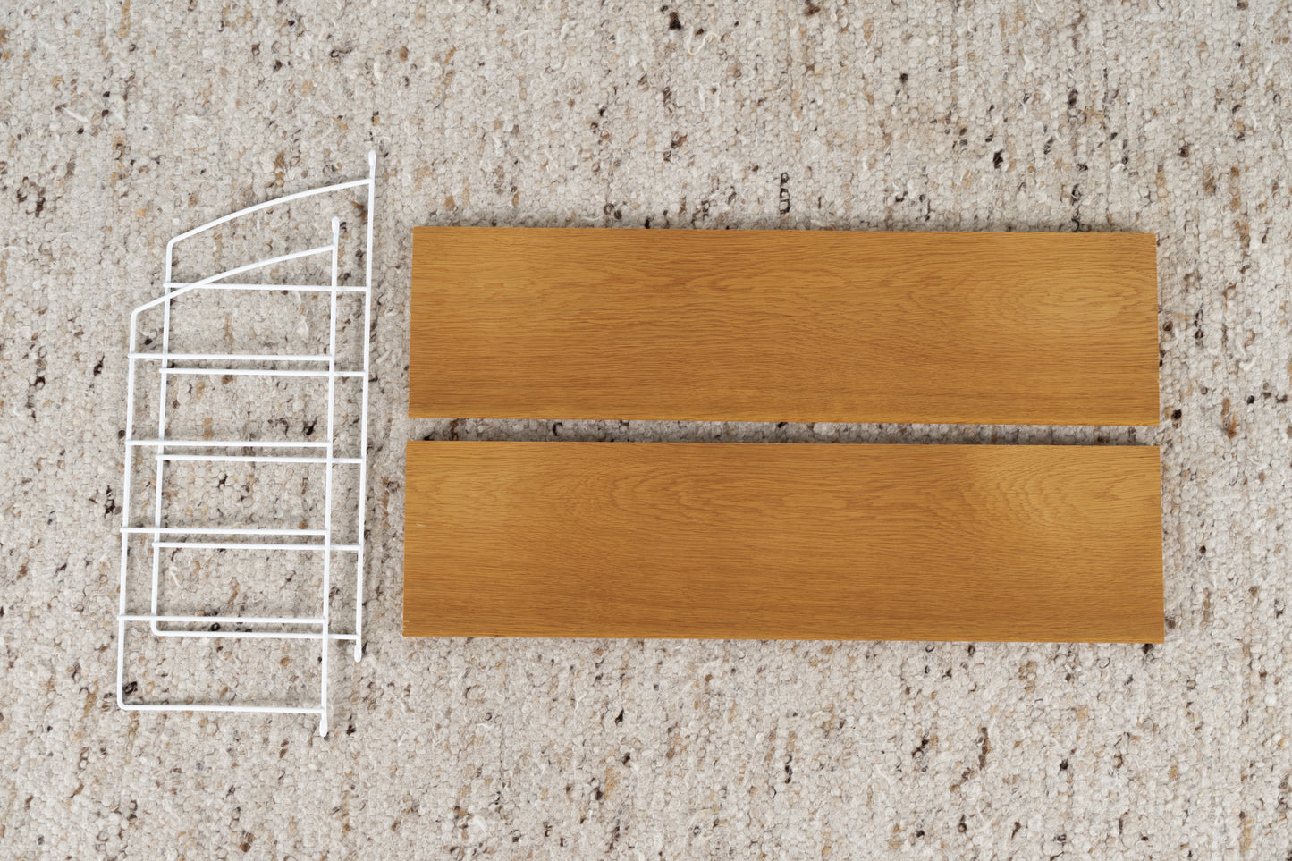 Stringregal Vintage Holz Metall Wandregal Bücher Leiter Weiß Regal Mid Century 60s