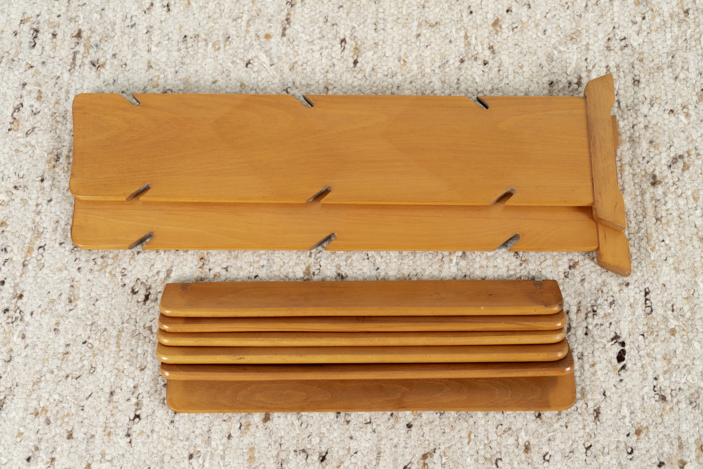 Vintage Bücherregal Schuhregal Massivholz Steckregal Holz Regal Mid Century