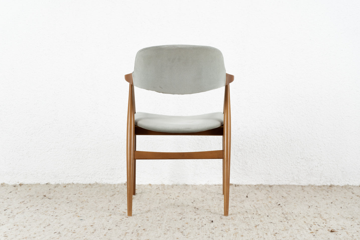 Vintage Casala Stuhl Sessel Holz Samt Mid Century Armlehne