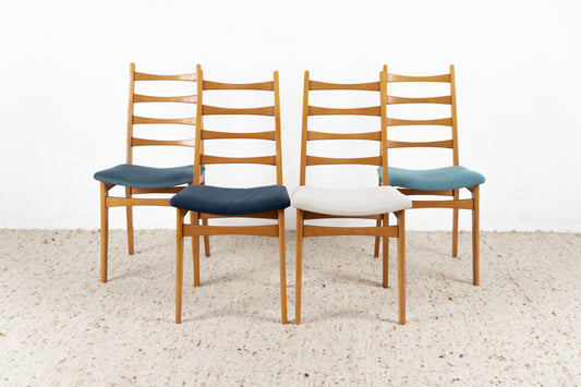 4er Set Vintage Stühle Massivholz Mid Century 60s 1960er Esszimmer Küche Stuhl Esstisch