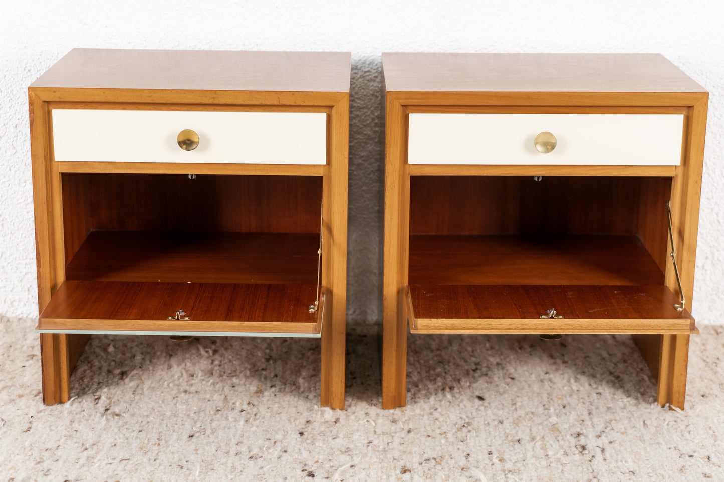 2er Set Nachttische Mid Century