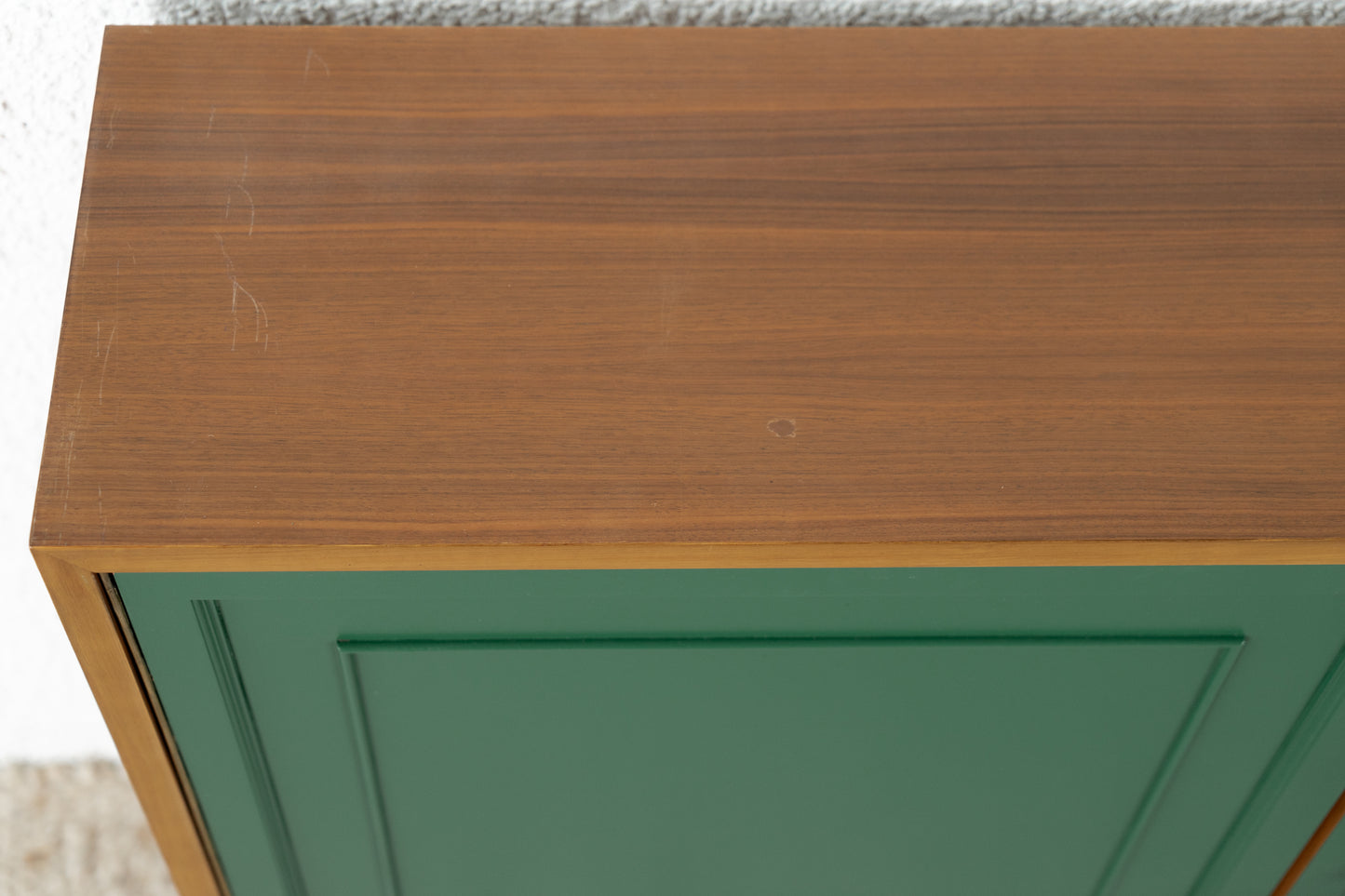 Vintage Kommode Sideboard Ablage Flur Schuhkommode Holz Grün Mid Century GERO Möbel