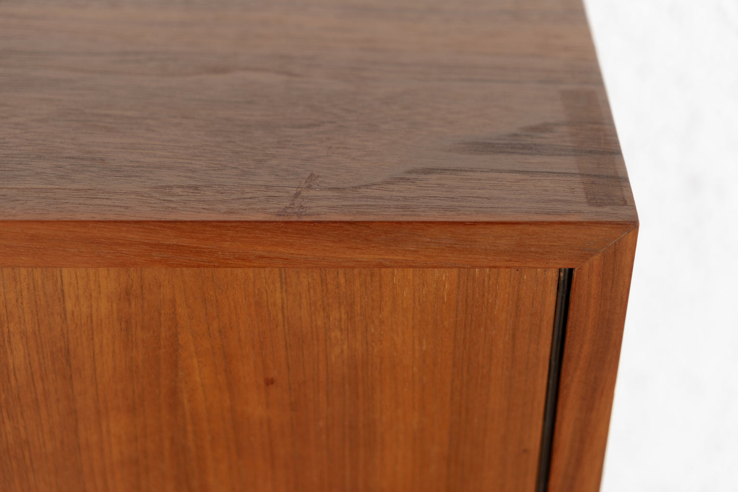 Vintage Kommode Ablage Schränkchen Holz Nuss Mid Century Flur Gold