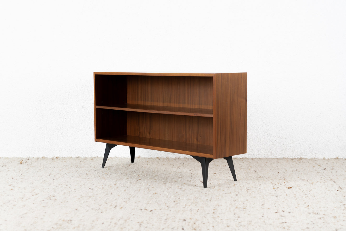 Vintage Regal Sideboard Kommode Holz Nuss Mid Century Tv Board Bücherregal