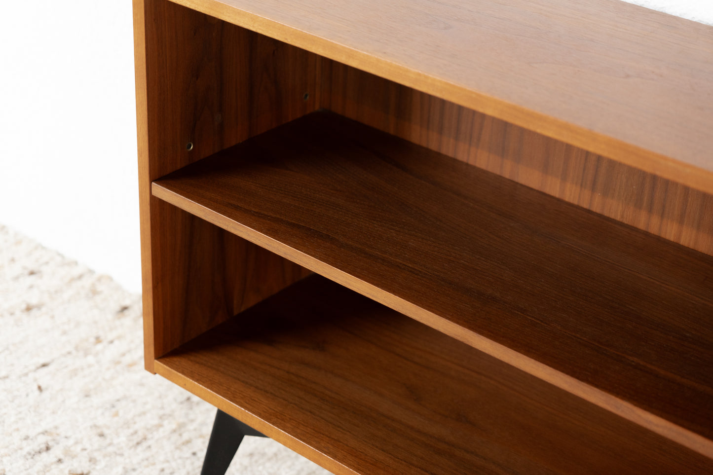 Vintage Regal Sideboard Kommode Holz Nuss Mid Century Tv Board Bücherregal