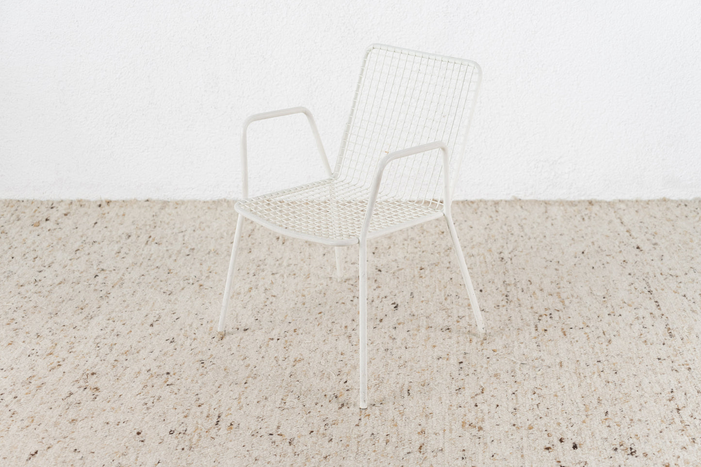 1 von 6 Vintage Gartenstühle weiß metall